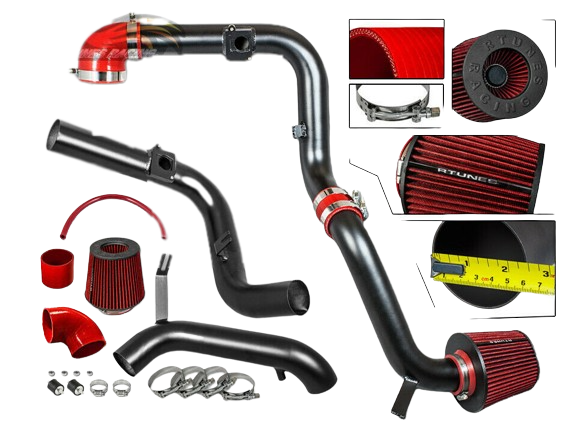 Rtunes Cold Air Intake Induction Red Black for Ford Focus (2000-2003) 2.0L Engine
