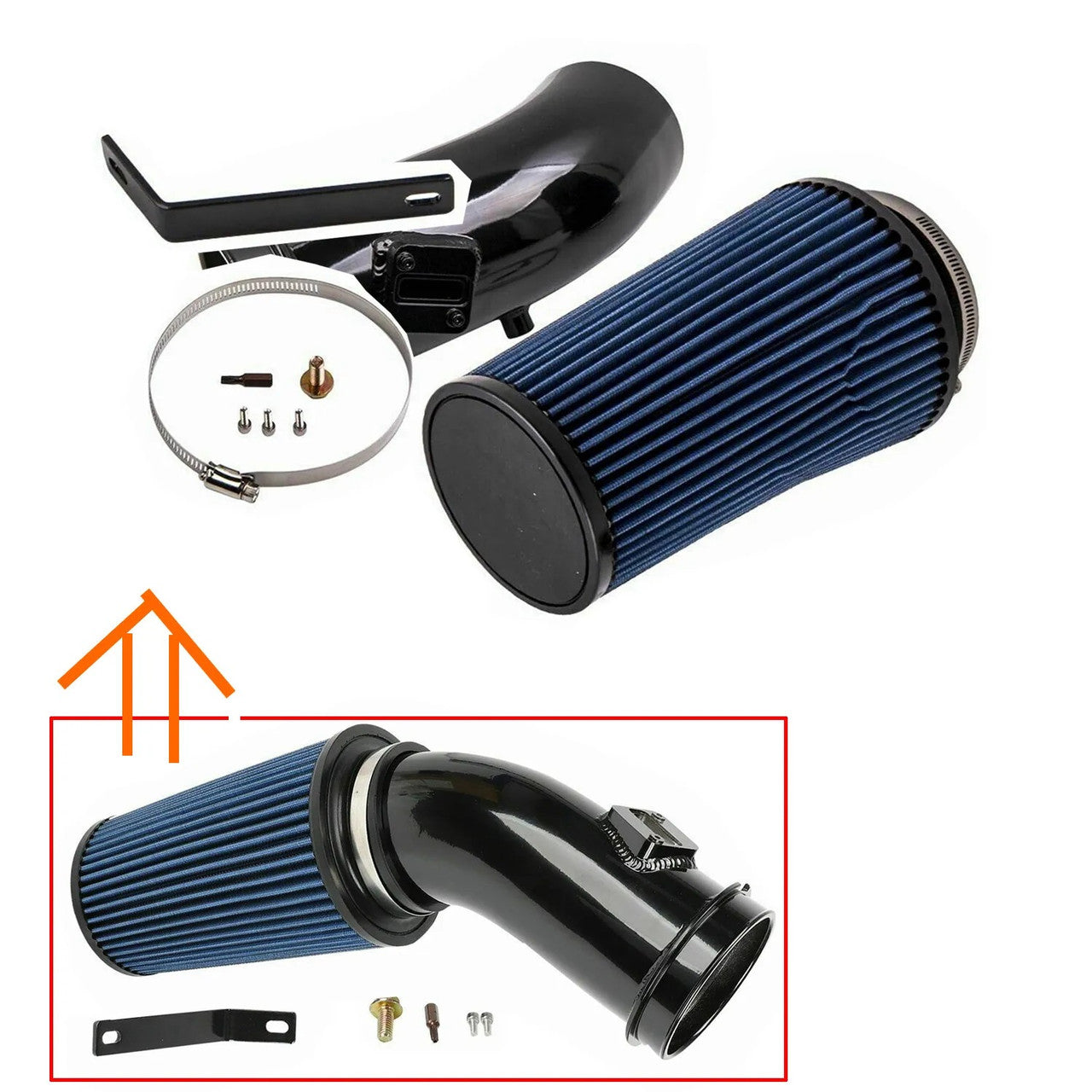 Cold Air Intake for Ford F250 F350 F450 (2011-2016) 6.7L Black