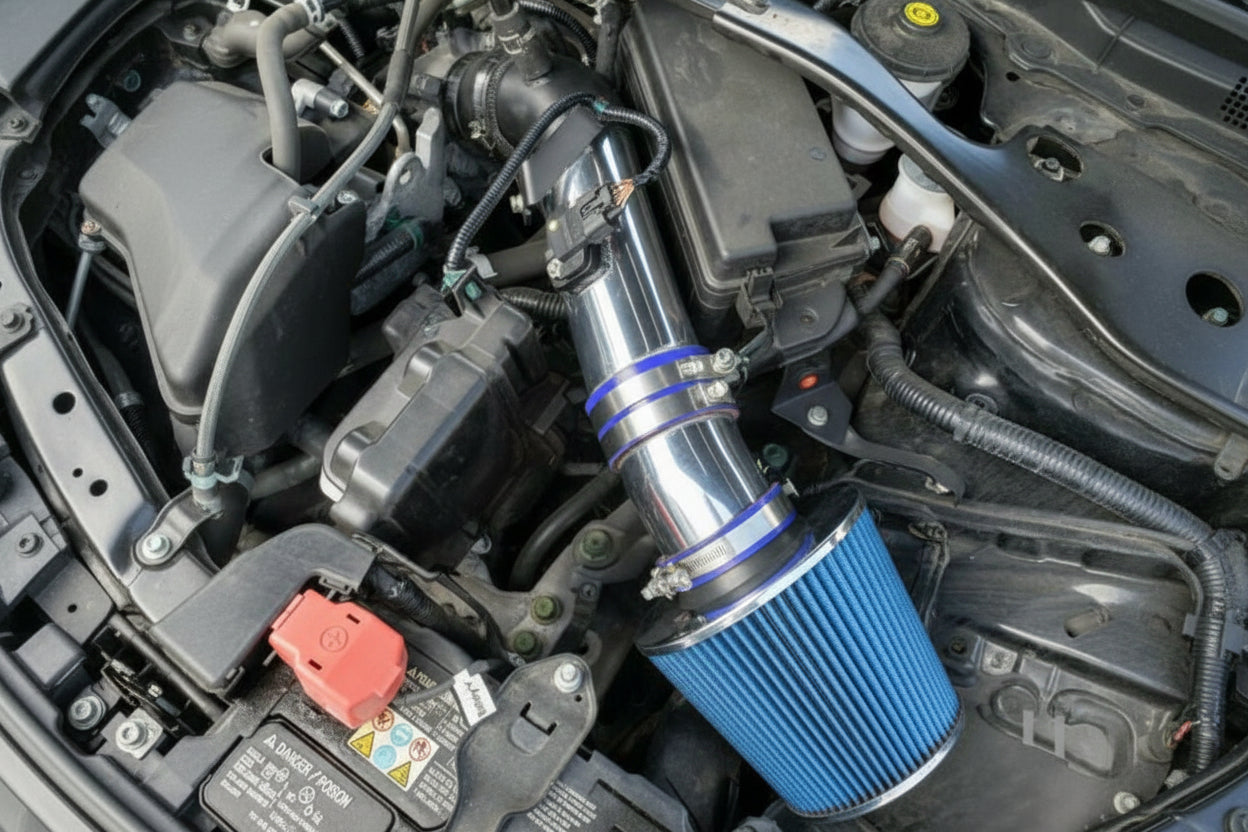 Cold Air Intake W/Heat Shield For Honda Accord (2013-2017) LX EX SE With 2.4L Engine - Blue