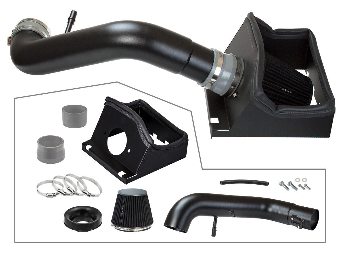 Cold Air Intake Kit with Heat Shield For Ford F150 (2011-2014) with 5.0L V8 Engine Black