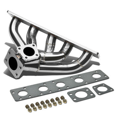 Header Exhaust Manifold Stainless Chrome for Audi S4/200 Quatro (1989-1997) with 2.2L L5 Turbo Engine Default Title
