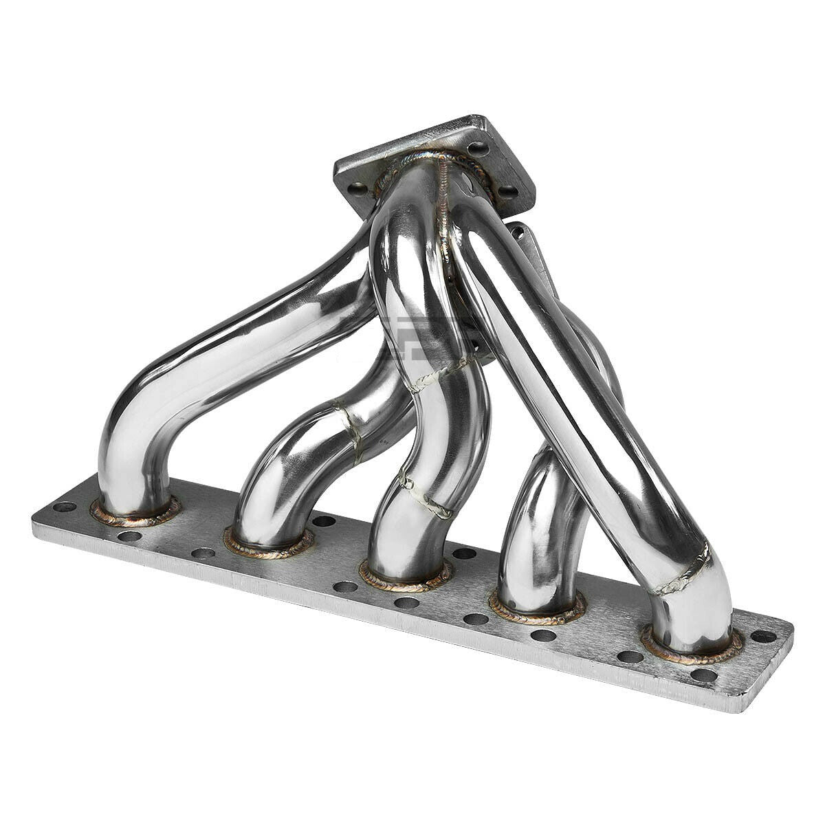 Header Exhaust Manifold Stainless Chrome for Audi S4/200 Quatro (1989-1997) with 2.2L L5 Turbo Engine