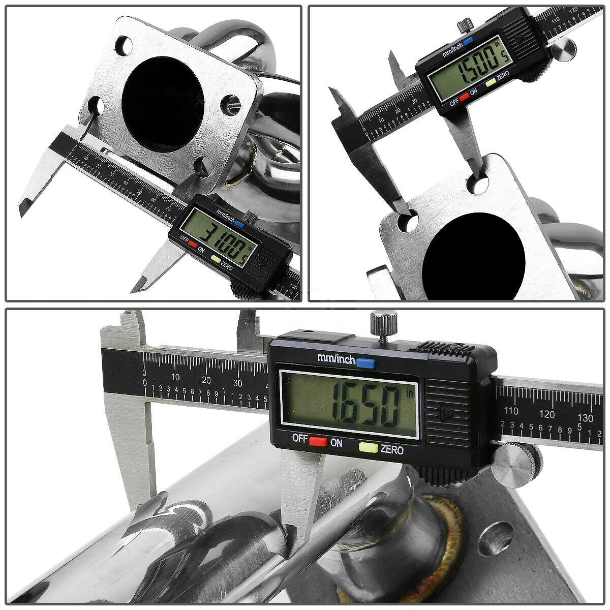 Header Exhaust Manifold Stainless Chrome for Audi S4/200 Quatro (1989-1997) with 2.2L L5 Turbo Engine