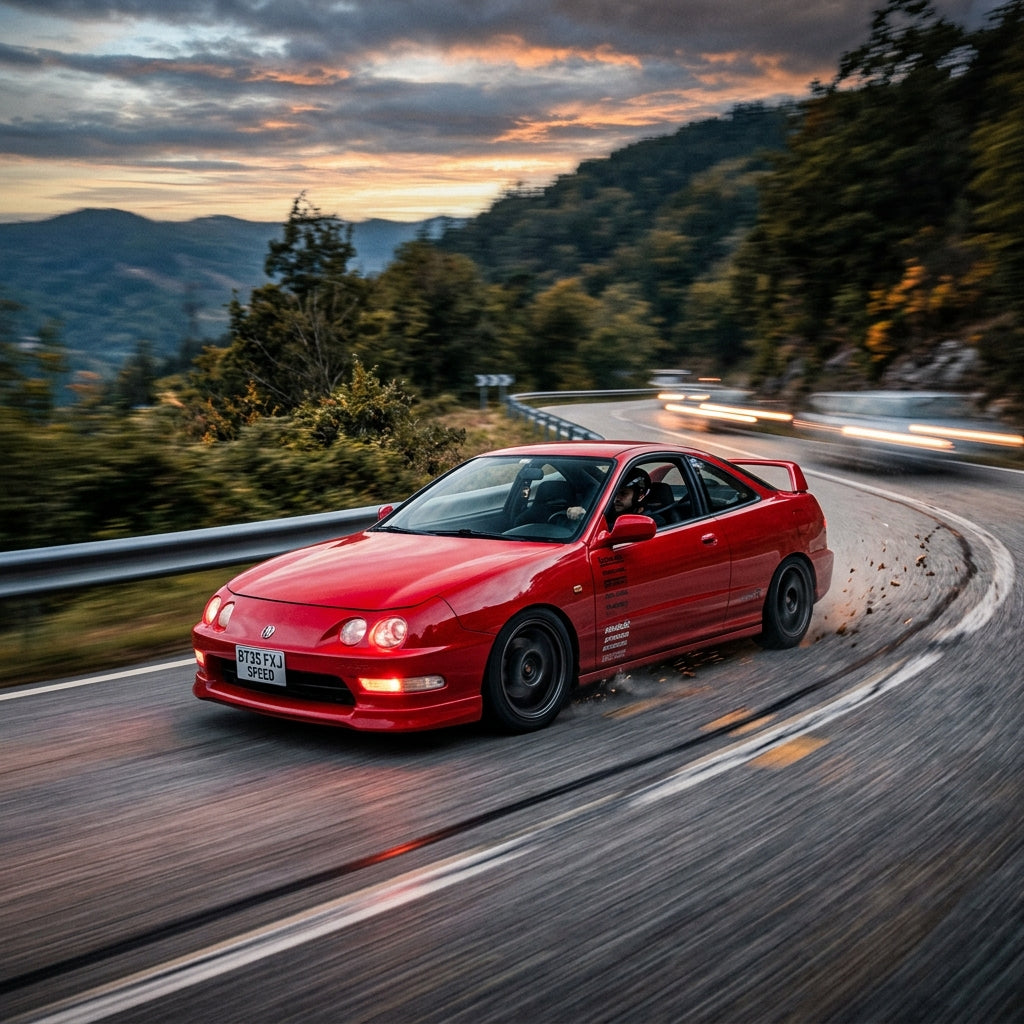 Action Shot: Acura Integra Driving Fast
