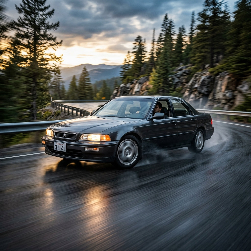 Action Shot: Acura Legend Driving Fast