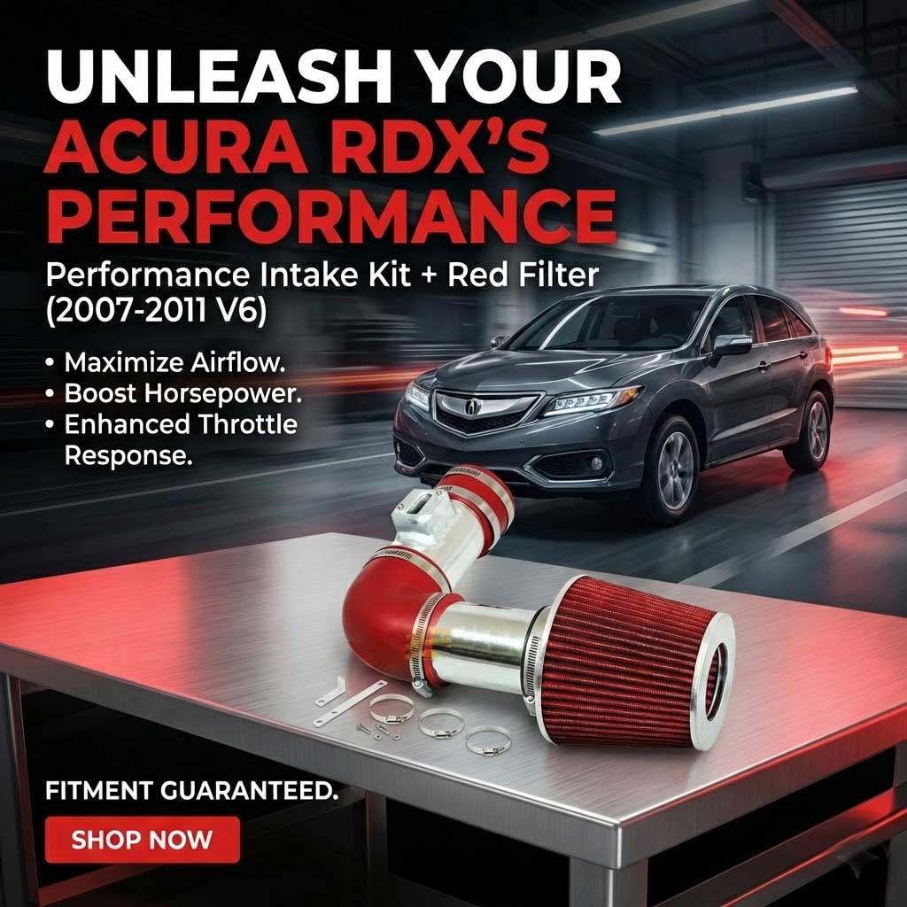 Performance Air Intake For Acura RDX (2007-2011) with 2.3L DOHC Turbo Engine Red