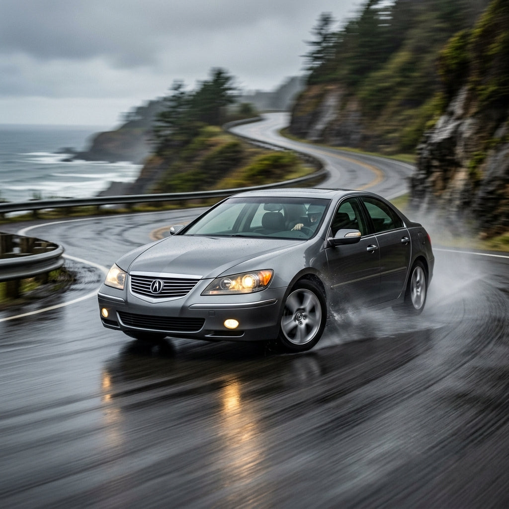 Action Shot: Acura RL Driving Fast