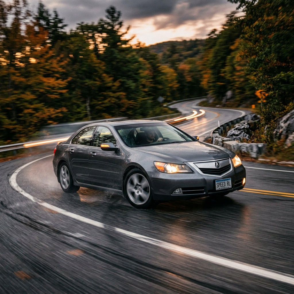 Action Shot: Acura RL Driving Fast