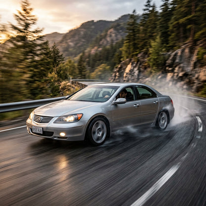 Action Shot: Acura RL Driving Fast