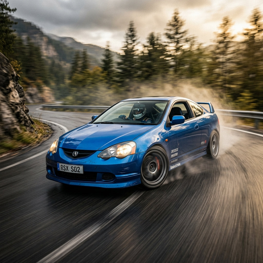 Action Shot: Acura RSX Driving Fast