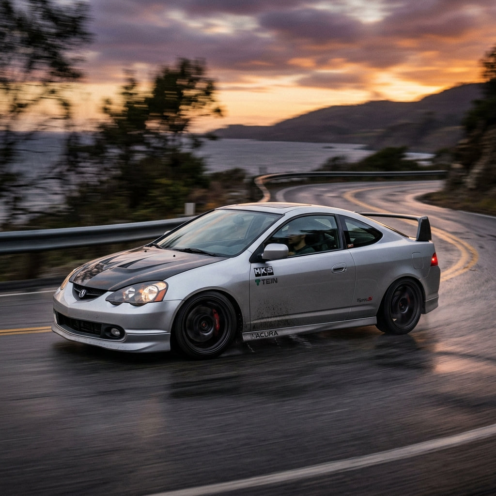 Action Shot: Acura RSX Driving Fast