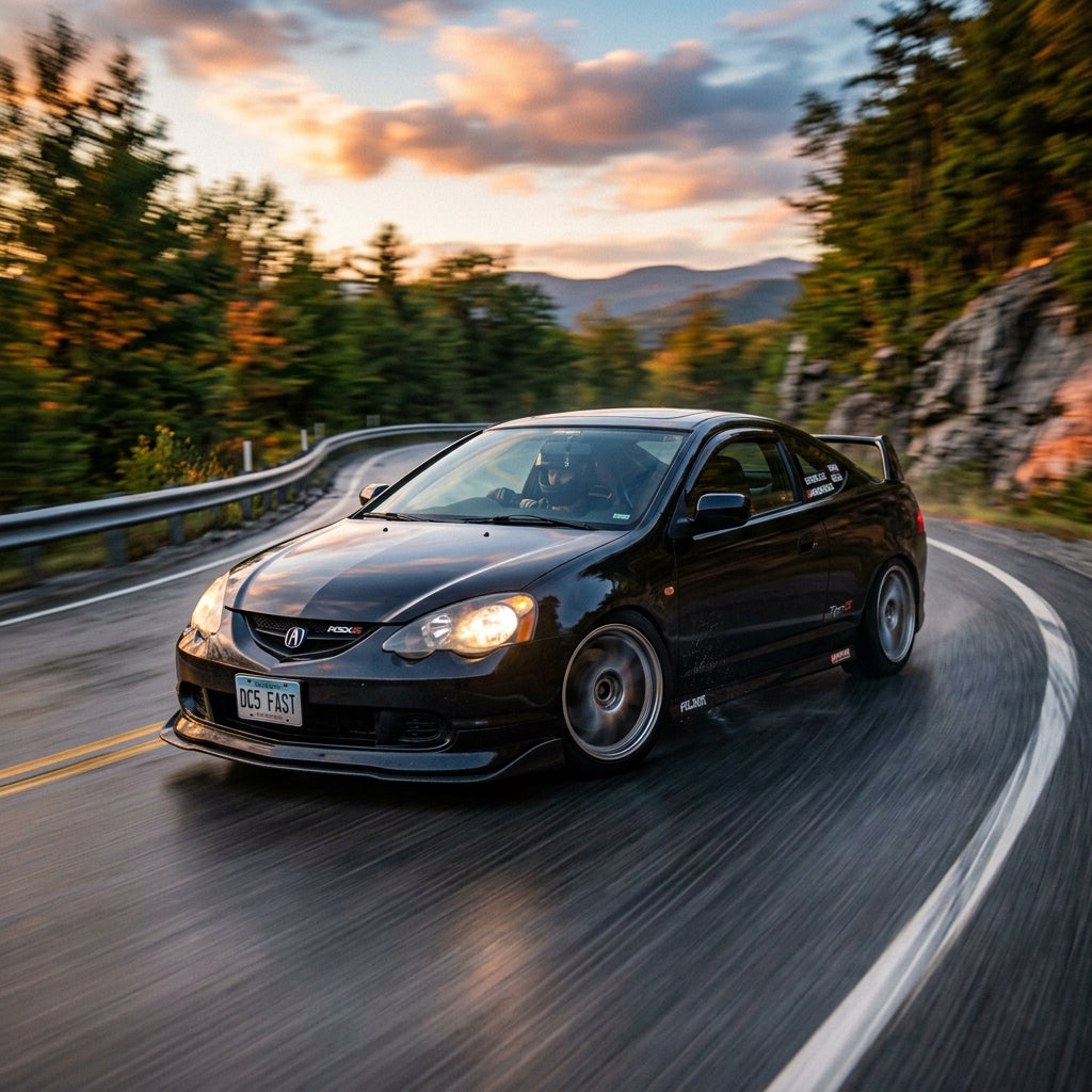 Action Shot: Acura RSX Driving Fast