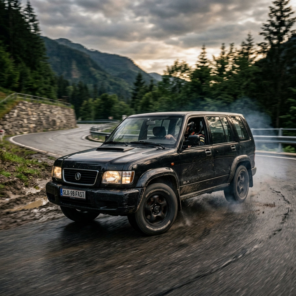 Action Shot: Acura SLX Driving Fast