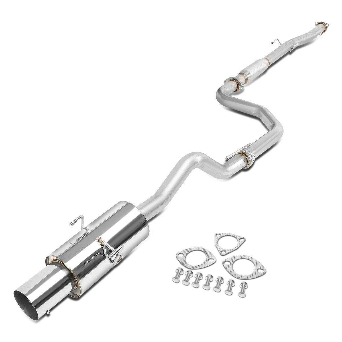 Catback Exhaust System 4 Inch OD Muffler Tip for Acura Integra GS LS RS (1994-2001)