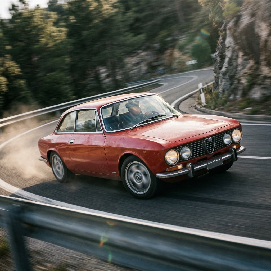 Action Shot: Alfa Romeo Berlina,GT Veloce Driving Fast