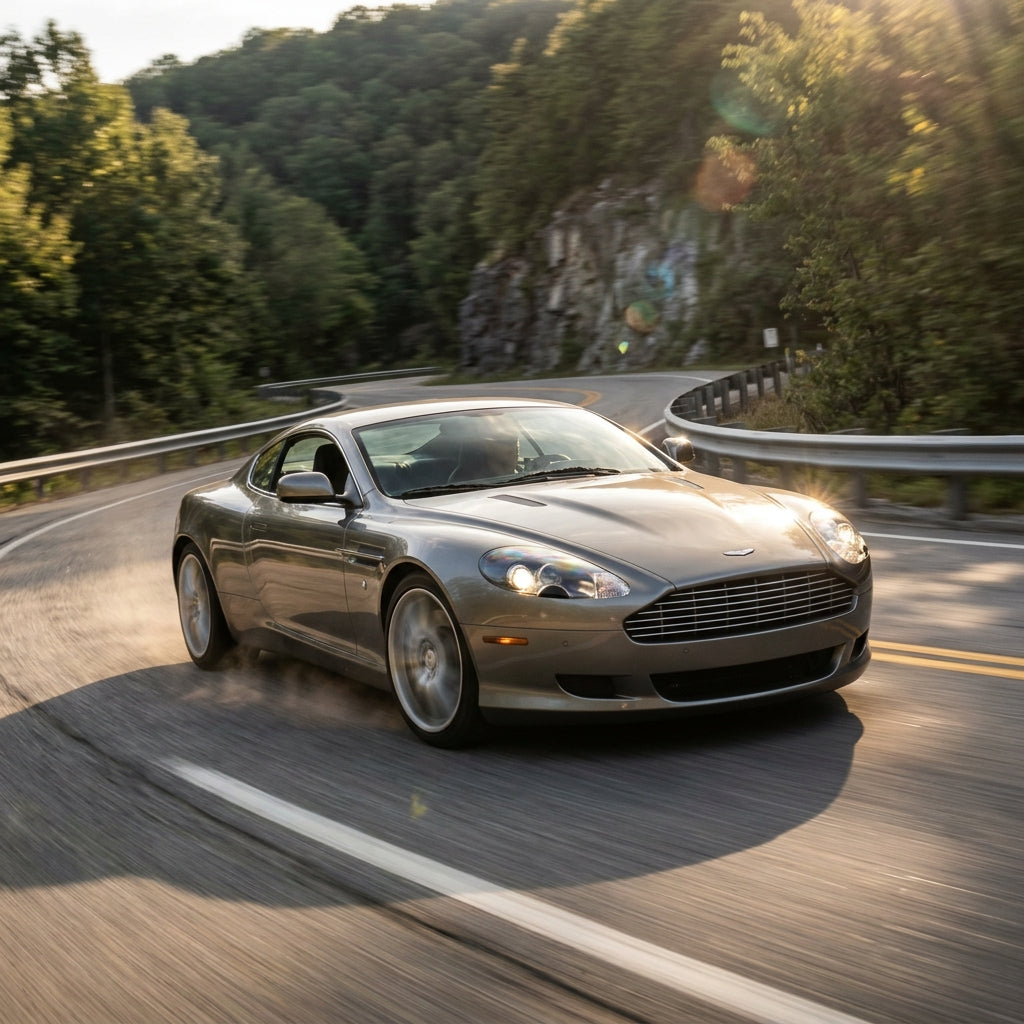 Action Shot: Aston Martin DB9 Driving Fast