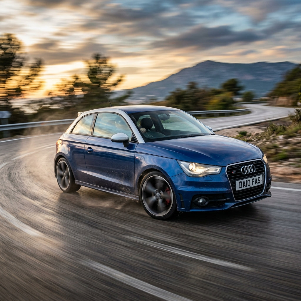 Action Shot: Audi A1 Driving Fast