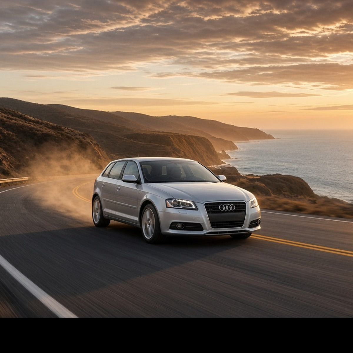 Performance Air Intake for Audi A3 (2006-2008) with 2.0L L4 Supercharged Engine Blue - Audi A3 8P 2006-2013 driving fast