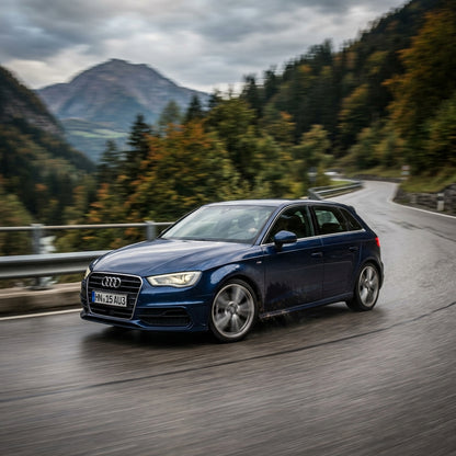 Action Shot: Audi A3 Driving Fast