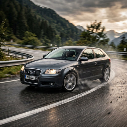 Action Shot: Audi A3 Driving Fast