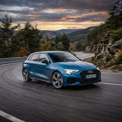 Action Shot: Audi A3 Driving Fast