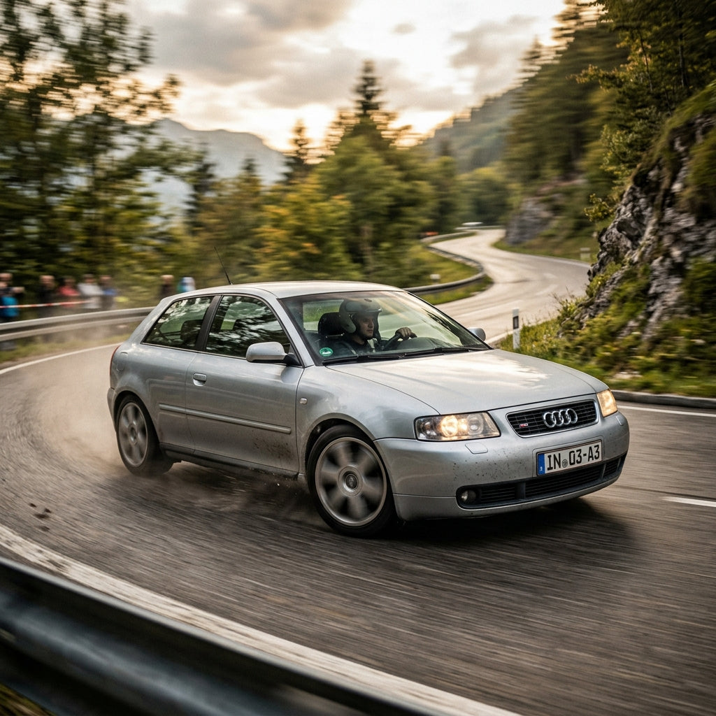 Action Shot: Audi A3 Driving Fast