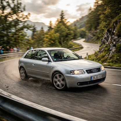 Action Shot: Audi A3 Driving Fast