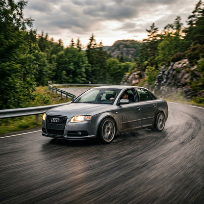 Action Shot: Audi A4 Driving Fast