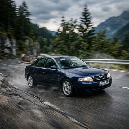 Action Shot: Audi A4 Driving Fast