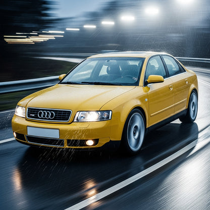 Action Shot: Audi A4 Driving Fast