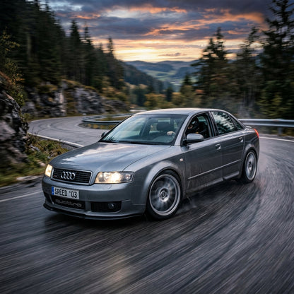 Action Shot: Audi A4 Driving Fast