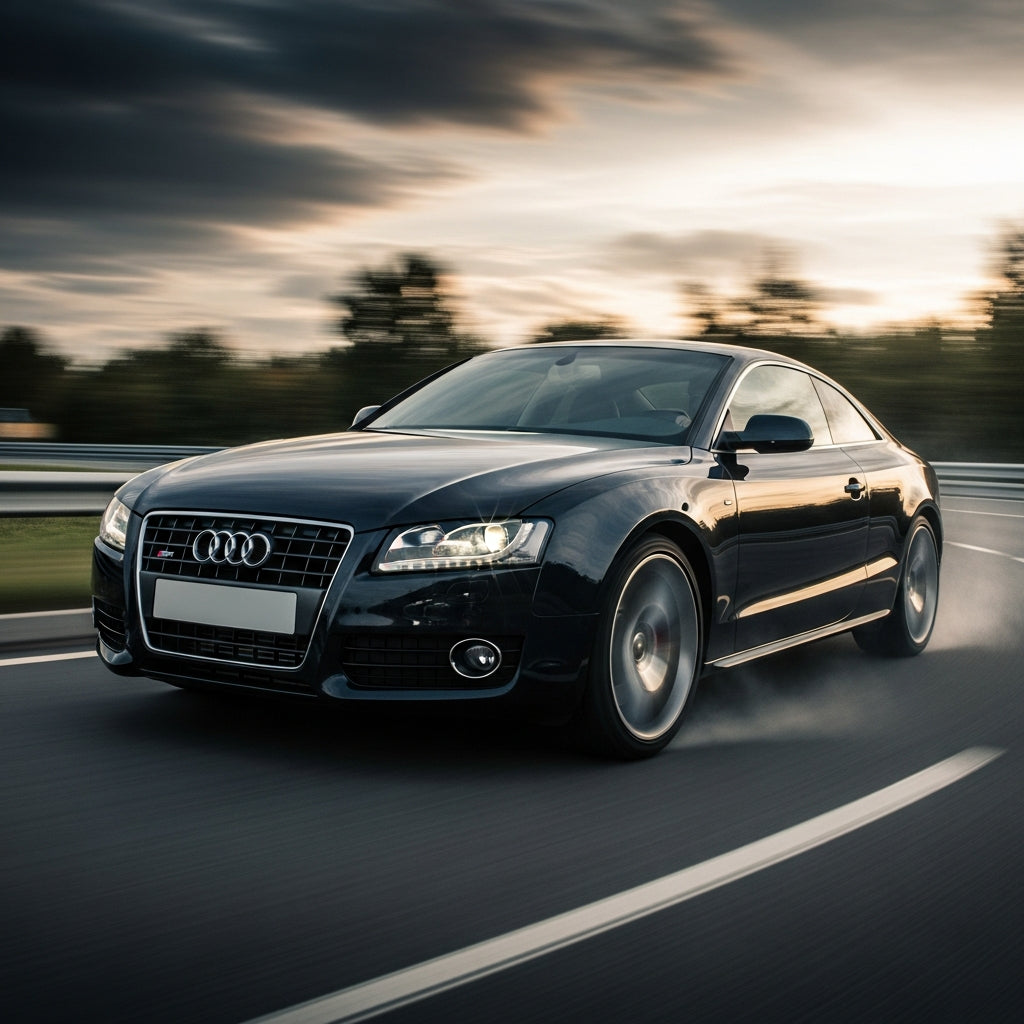 Action Shot: Audi A5 Driving Fast