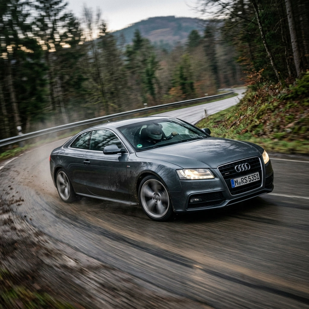 Action Shot: Audi A5 Driving Fast