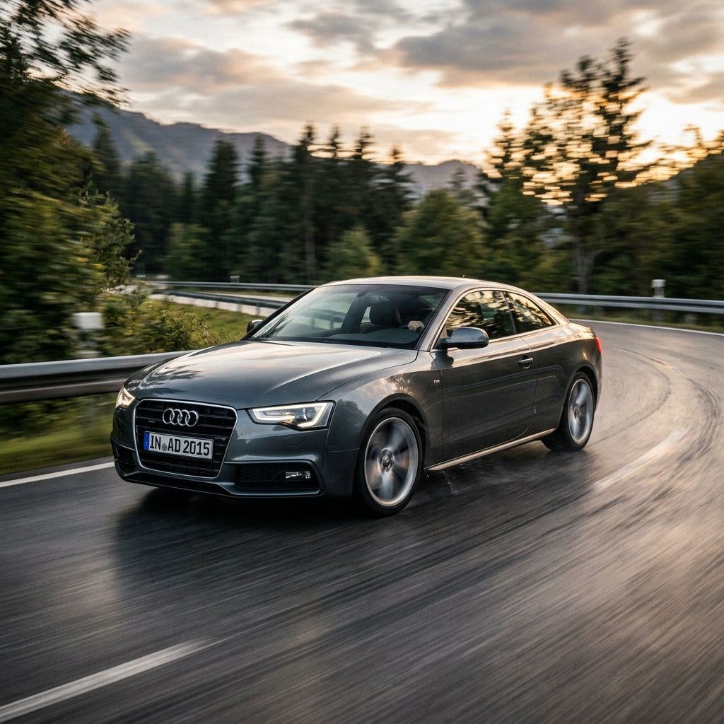 Action Shot: Audi A5 Driving Fast