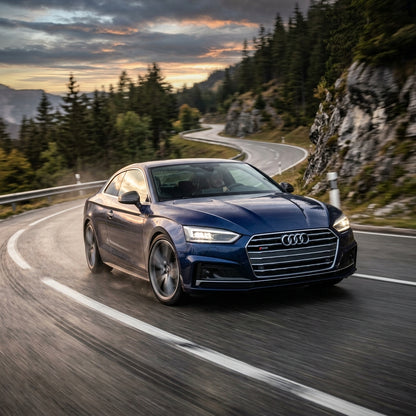Action Shot: Audi A5 Driving Fast