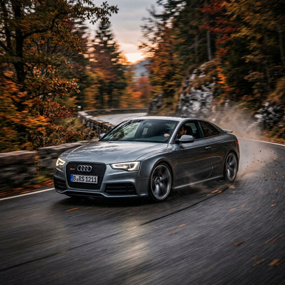 Action Shot: Audi A5 Driving Fast