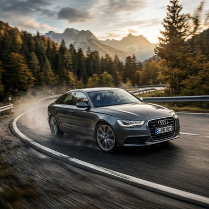 Action Shot: Audi A6 Driving Fast