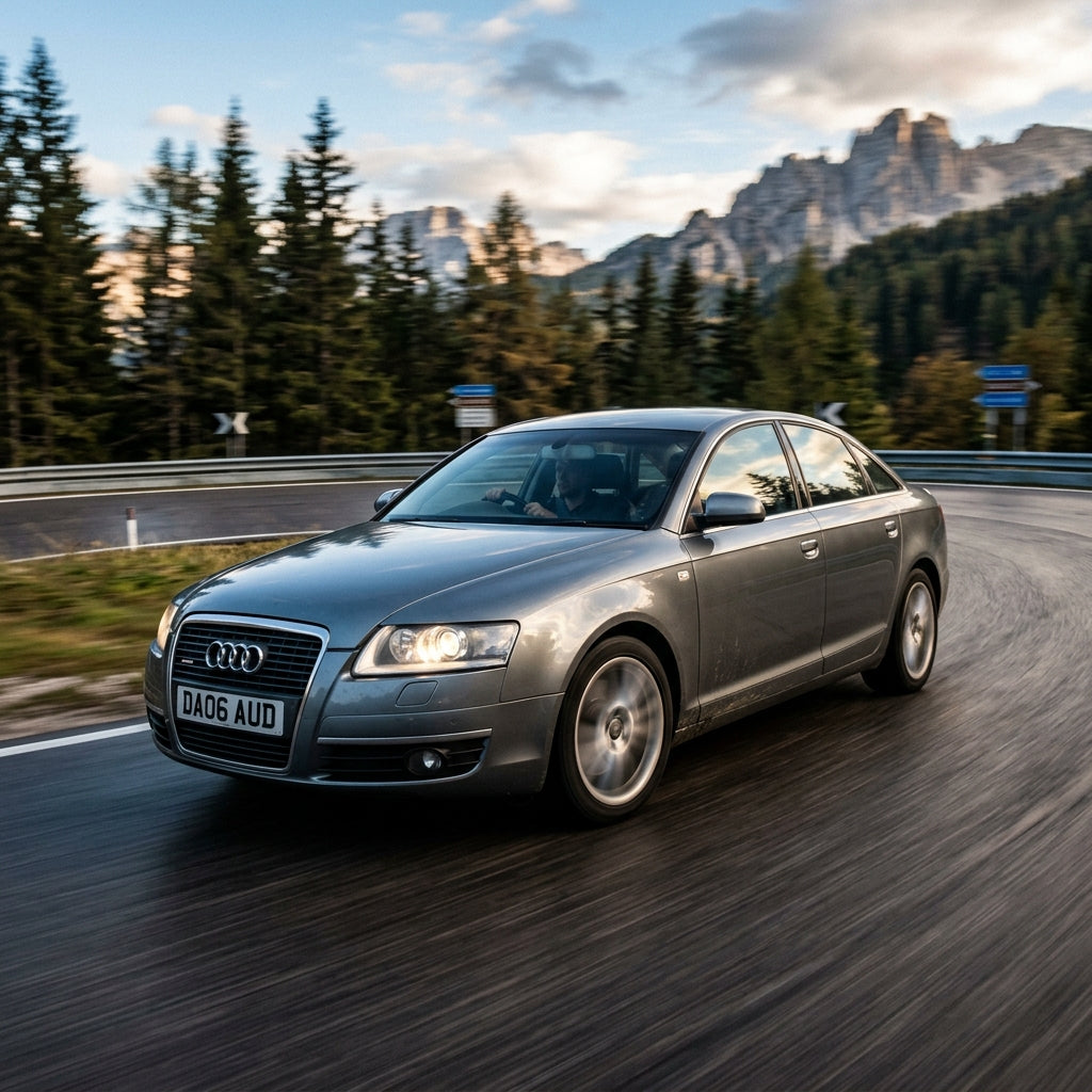 Action Shot: Audi A6 Driving Fast