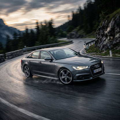Action Shot: Audi A6 Driving Fast
