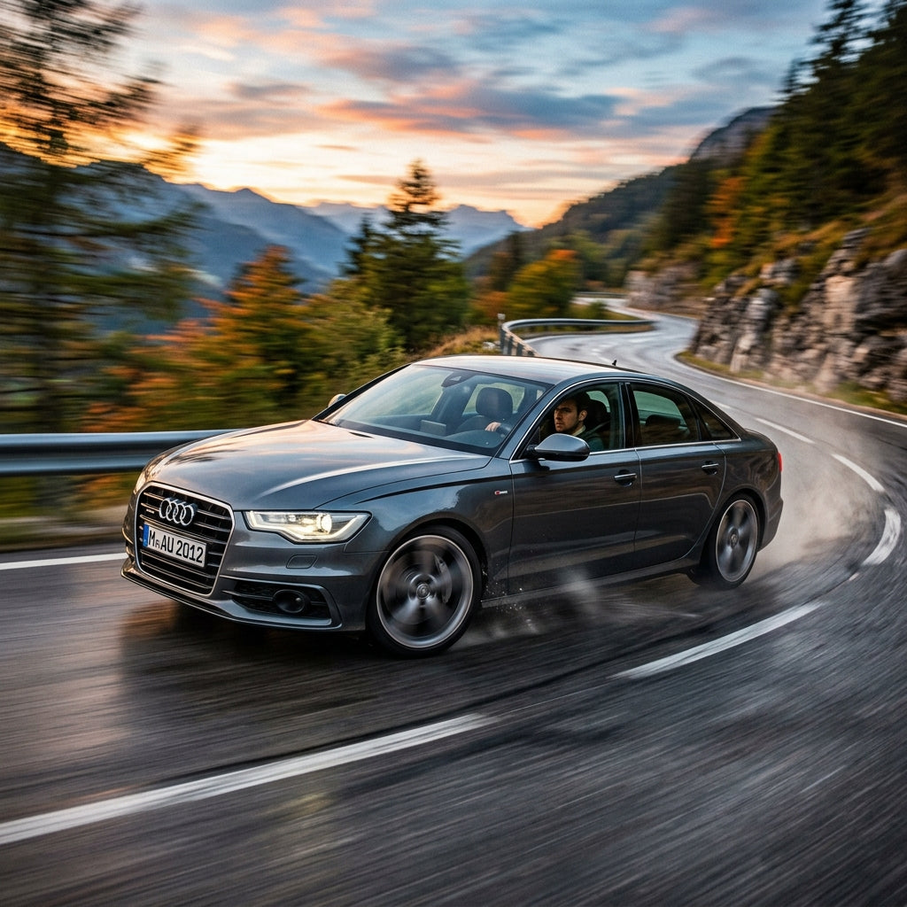Action Shot: Audi A6 Driving Fast