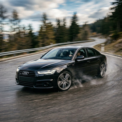 Action Shot: Audi A6 Driving Fast