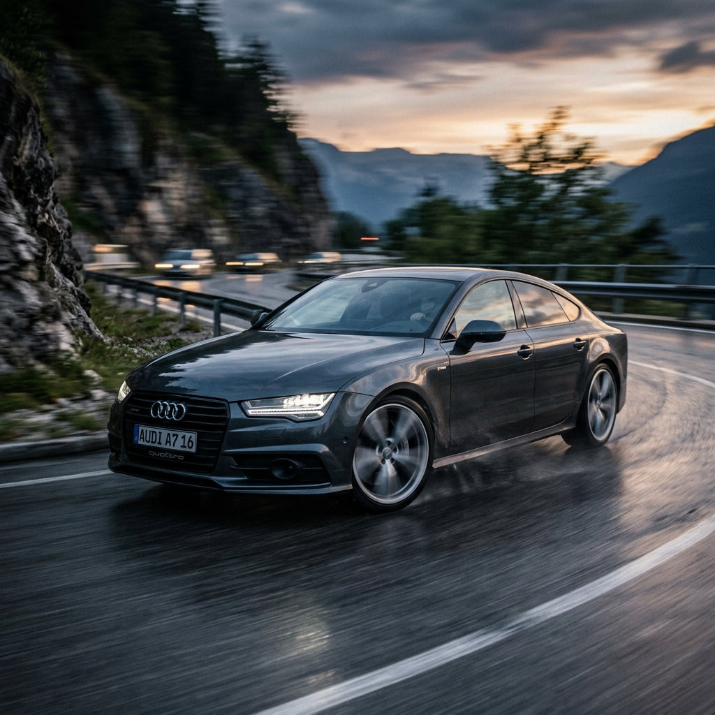 Action Shot: Audi A7 Driving Fast