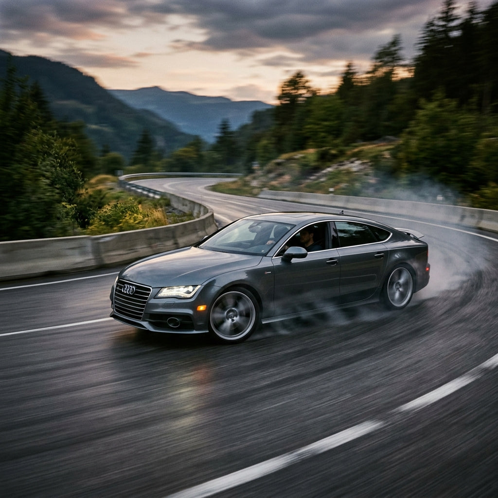 Action Shot: Audi A7 Driving Fast