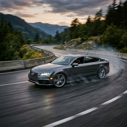 Action Shot: Audi A7 Driving Fast