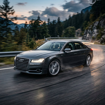 Action Shot: Audi A8 Driving Fast