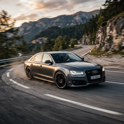 Action Shot: Audi A8,S8 Driving Fast