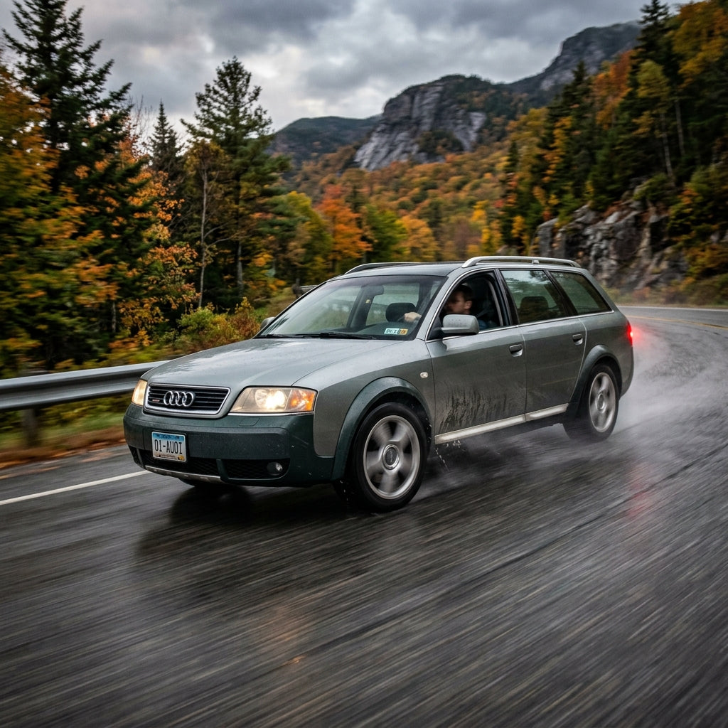 Action Shot: Audi Allroad Driving Fast