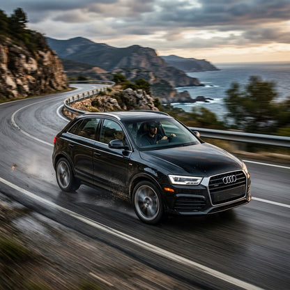 Action Shot: Audi Q3 Driving Fast