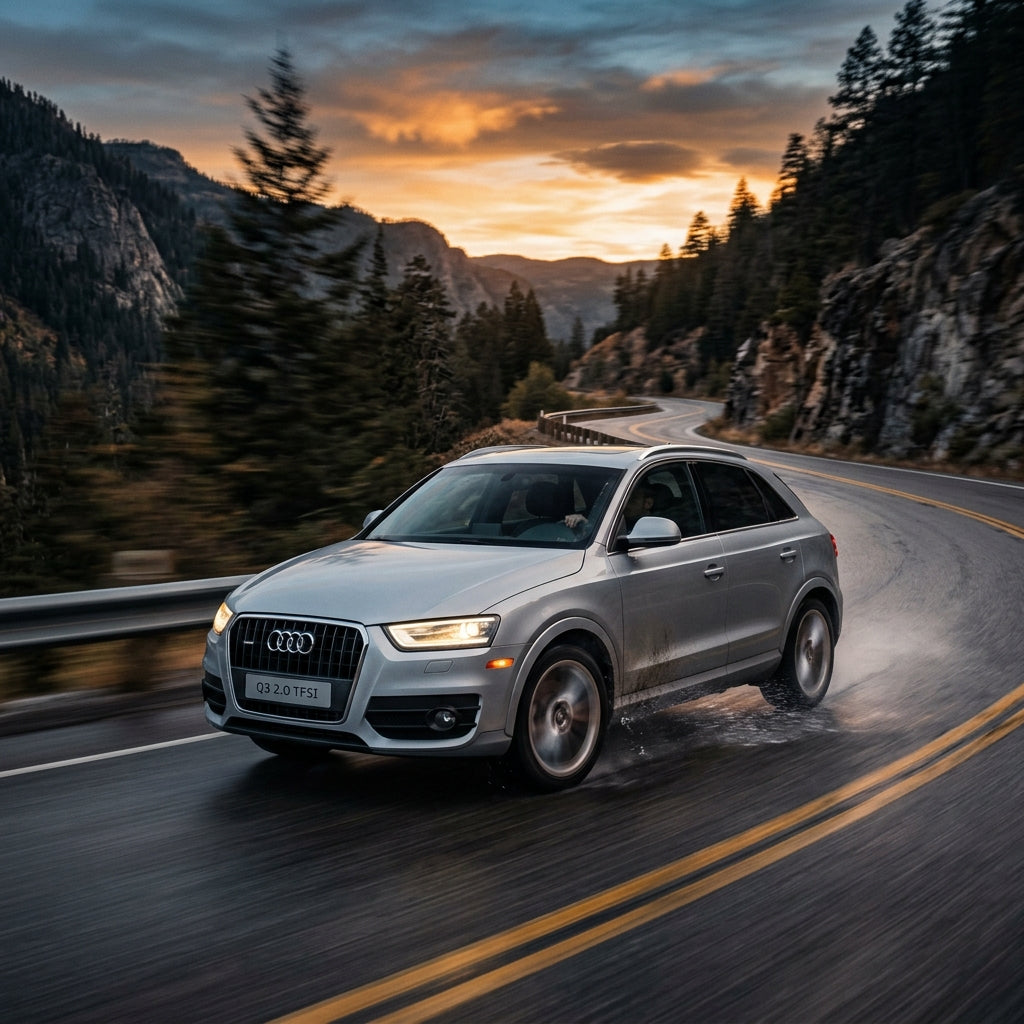 Action Shot: Audi Q3 Driving Fast