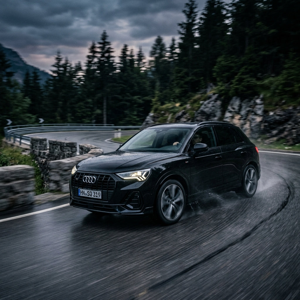 Action Shot: Audi Q3 Driving Fast